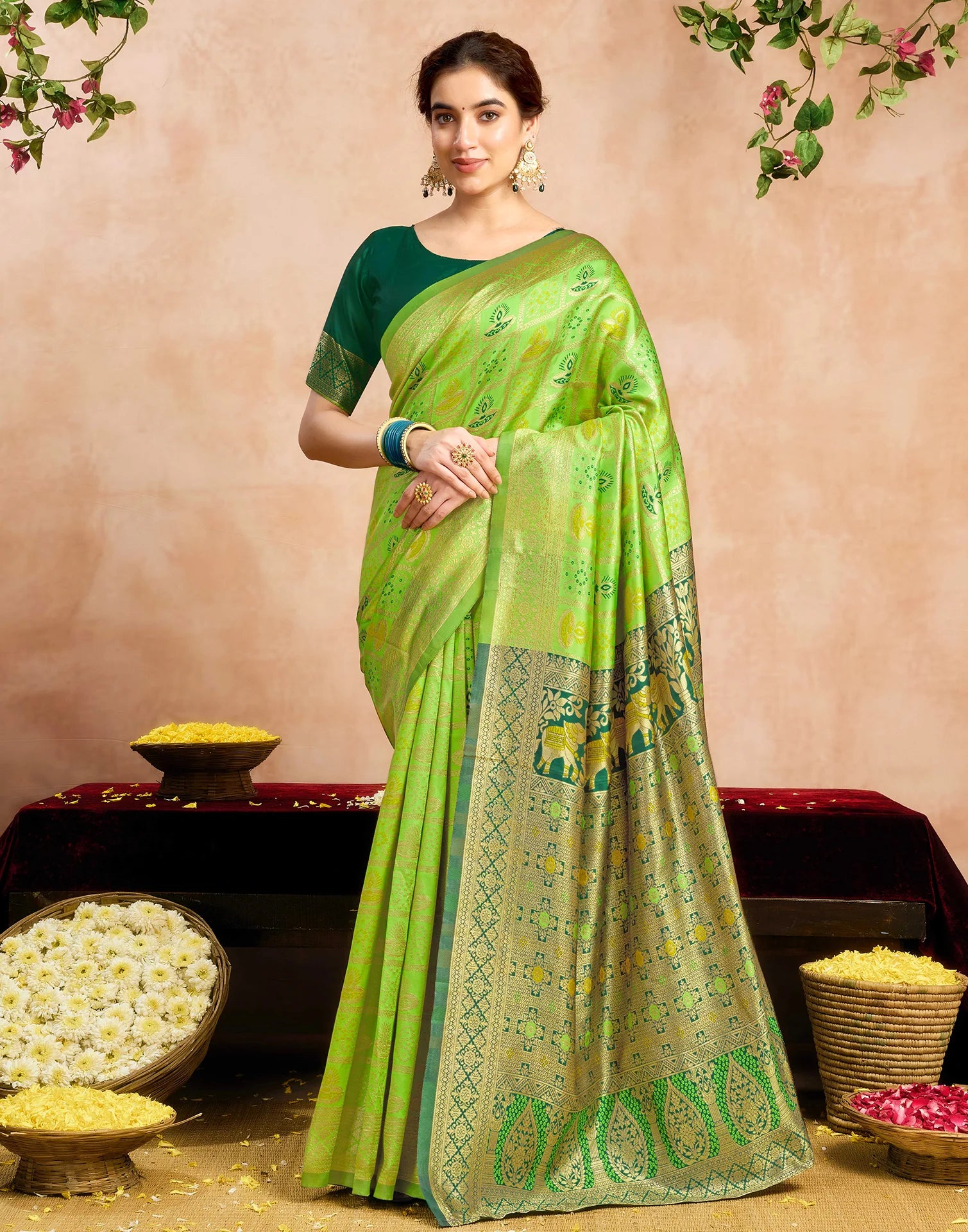 PANNUS Zestful Lime & Teal Grid