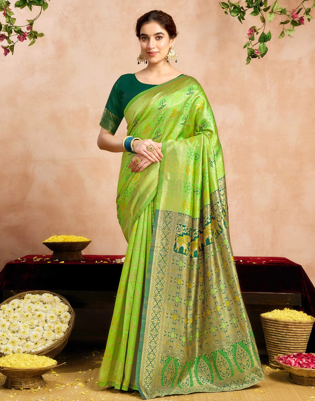 PANNUS Zestful Lime & Teal Grid