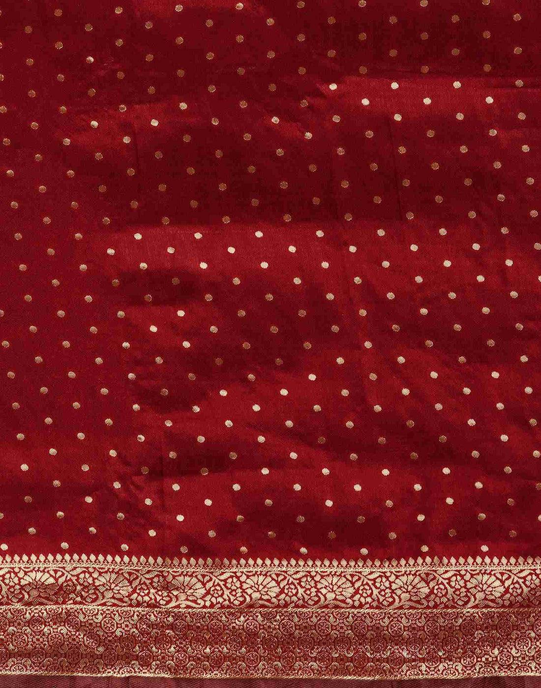 PANNUS Classic Maroon Zari Booti Saree