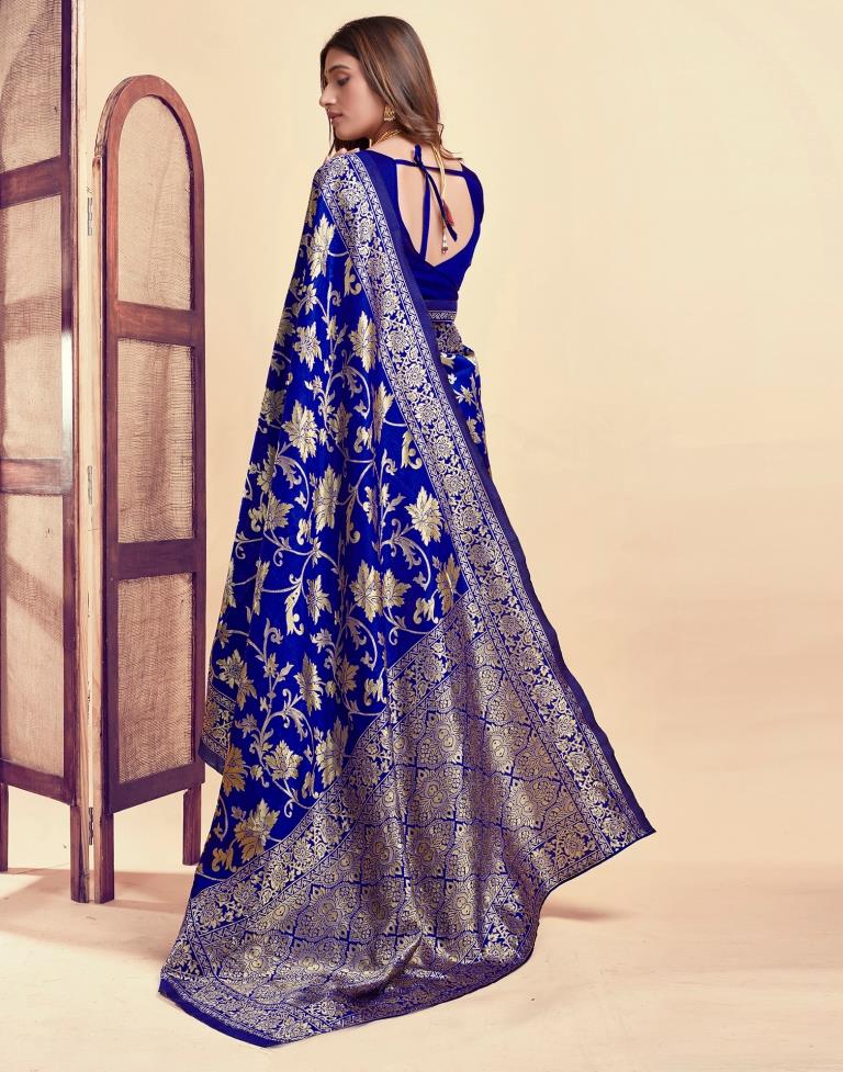 PANNUS Scarlet Red Floral Saree