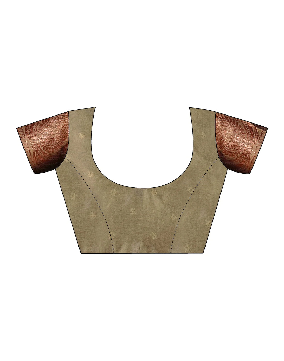 PANNUS Violet & Bronze Leaf Saree