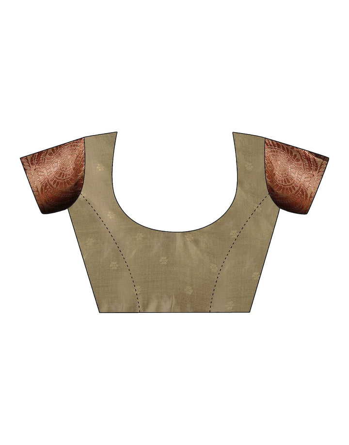 PANNUS Violet & Bronze Leaf Saree