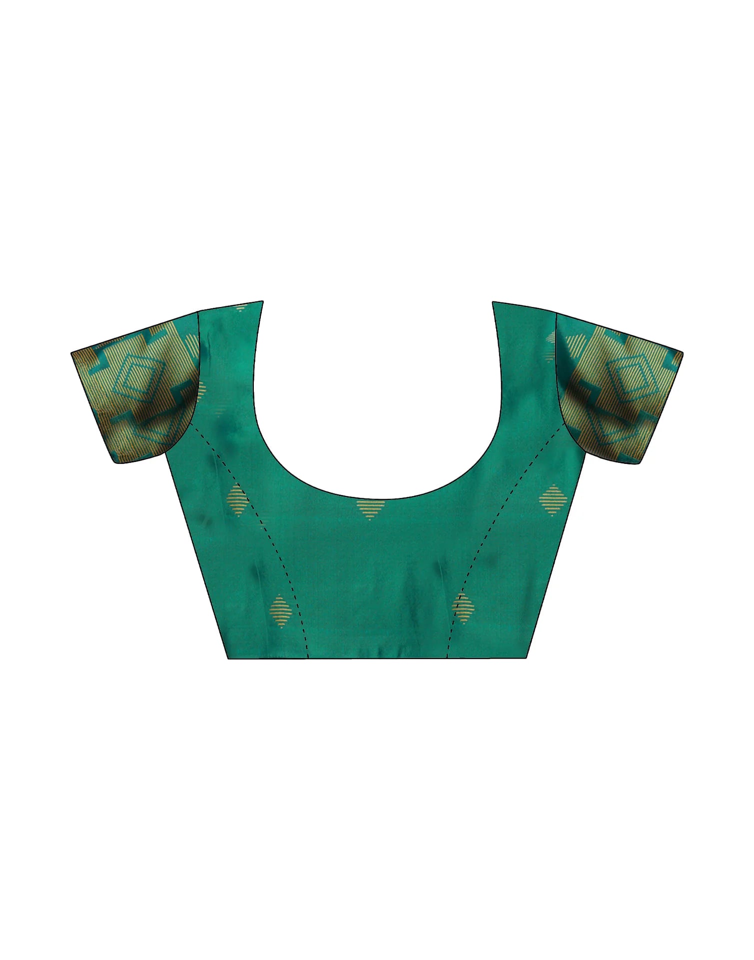 PANNUS Champagne Gold Geo Saree