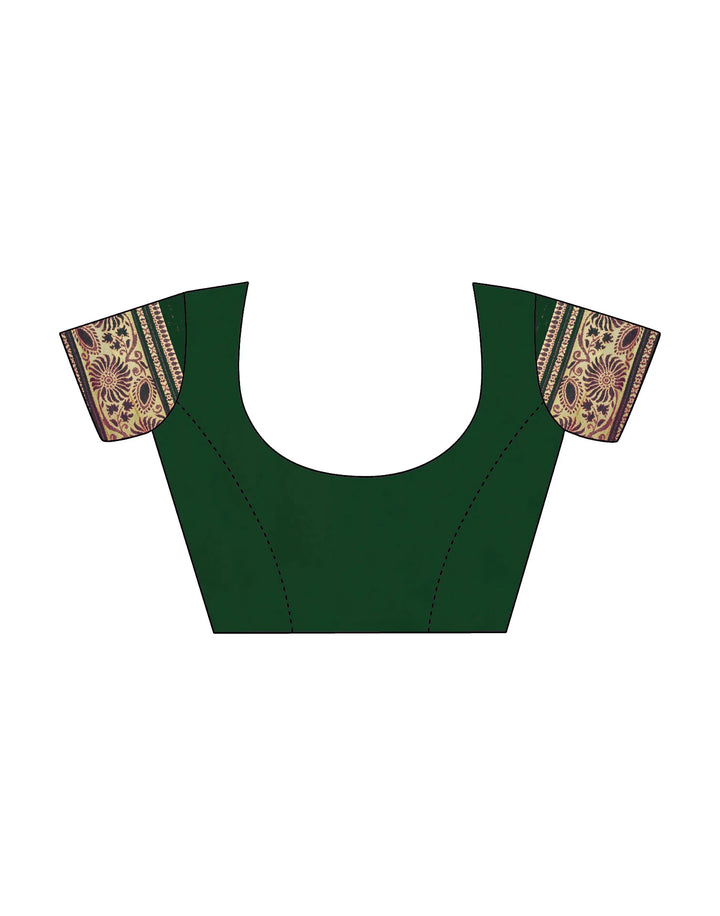 PANNUS Fuchsia Bloom Silk Saree