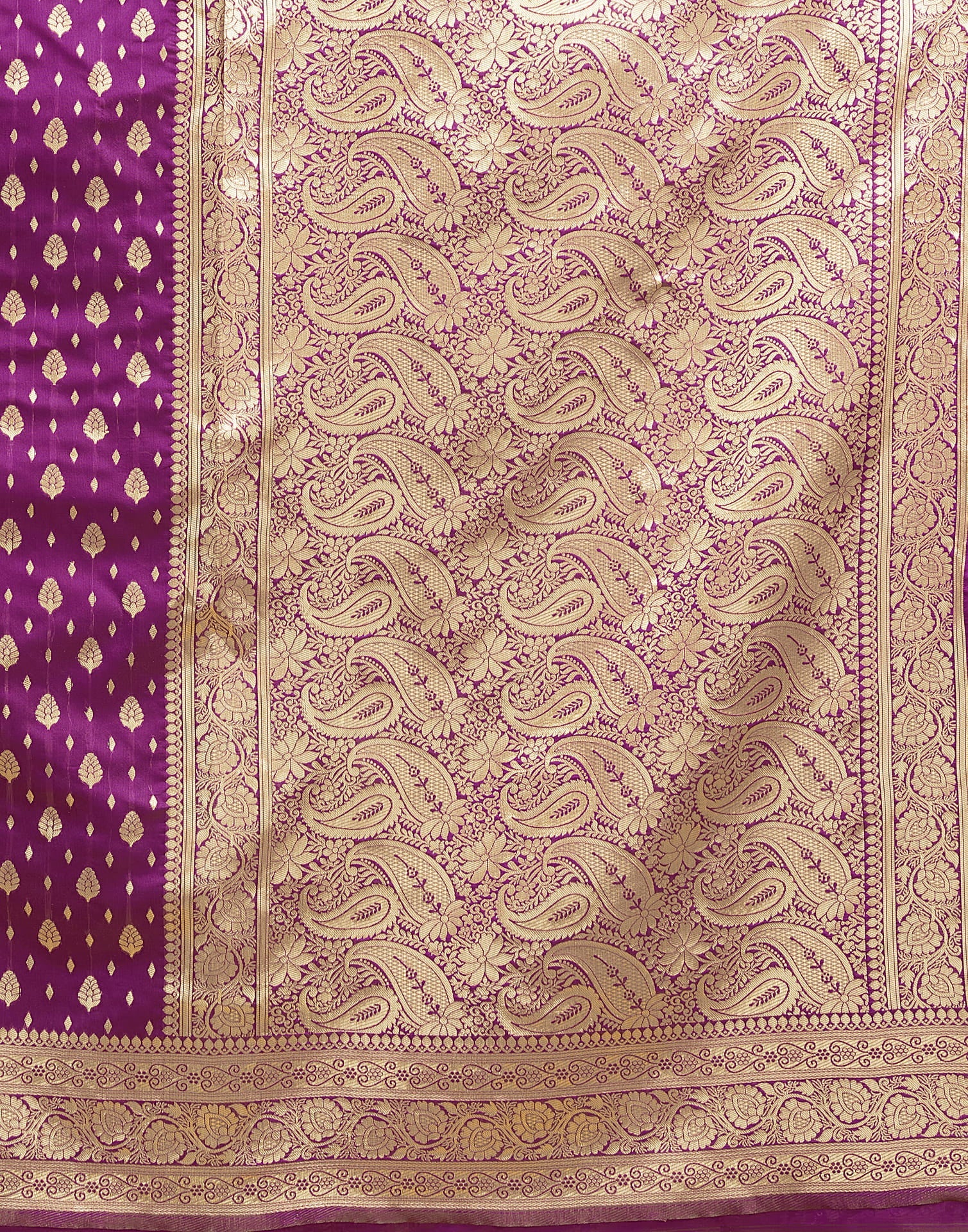 PANNUS Violet Royal Zari Saree