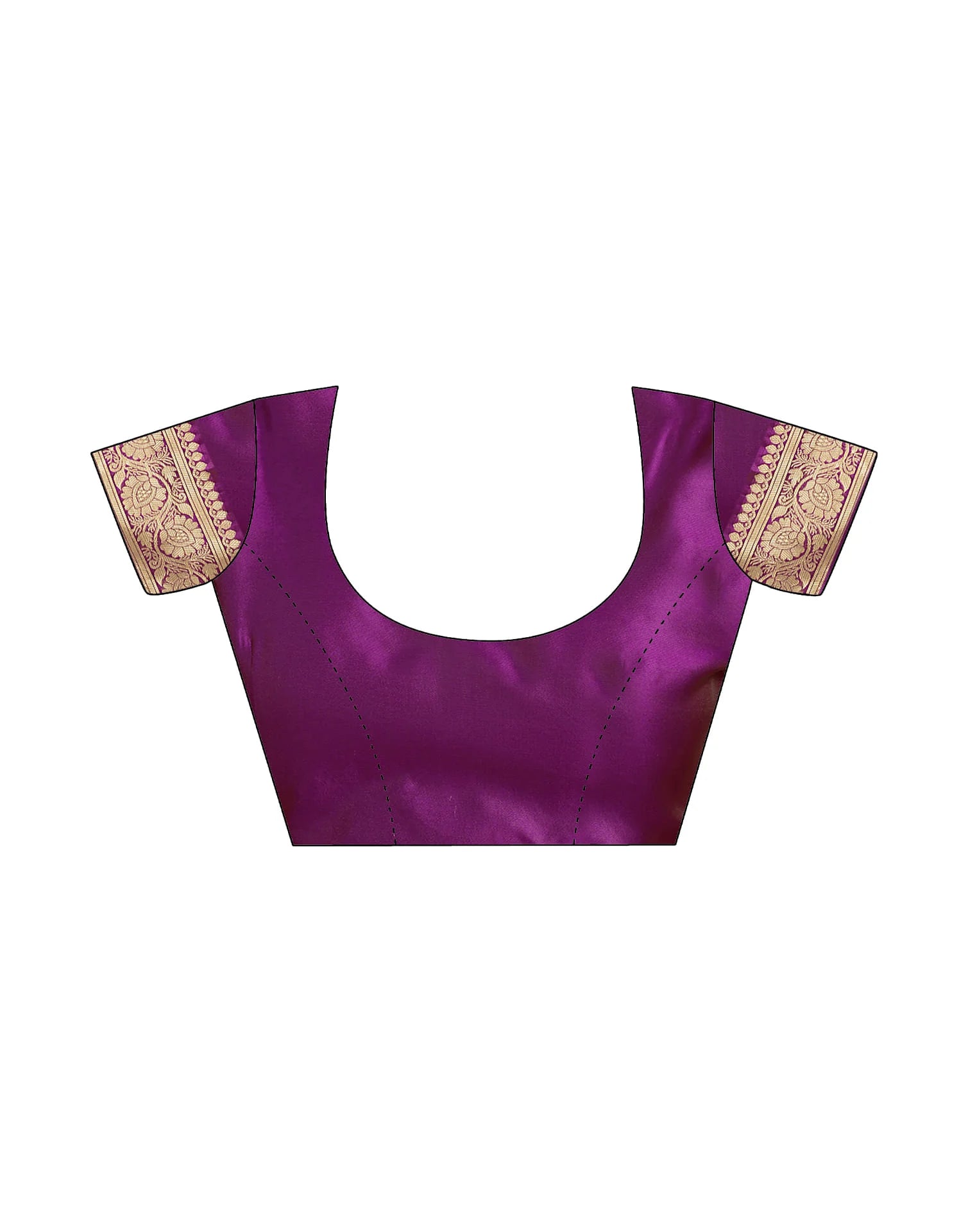 PANNUS Violet Royal Zari Saree