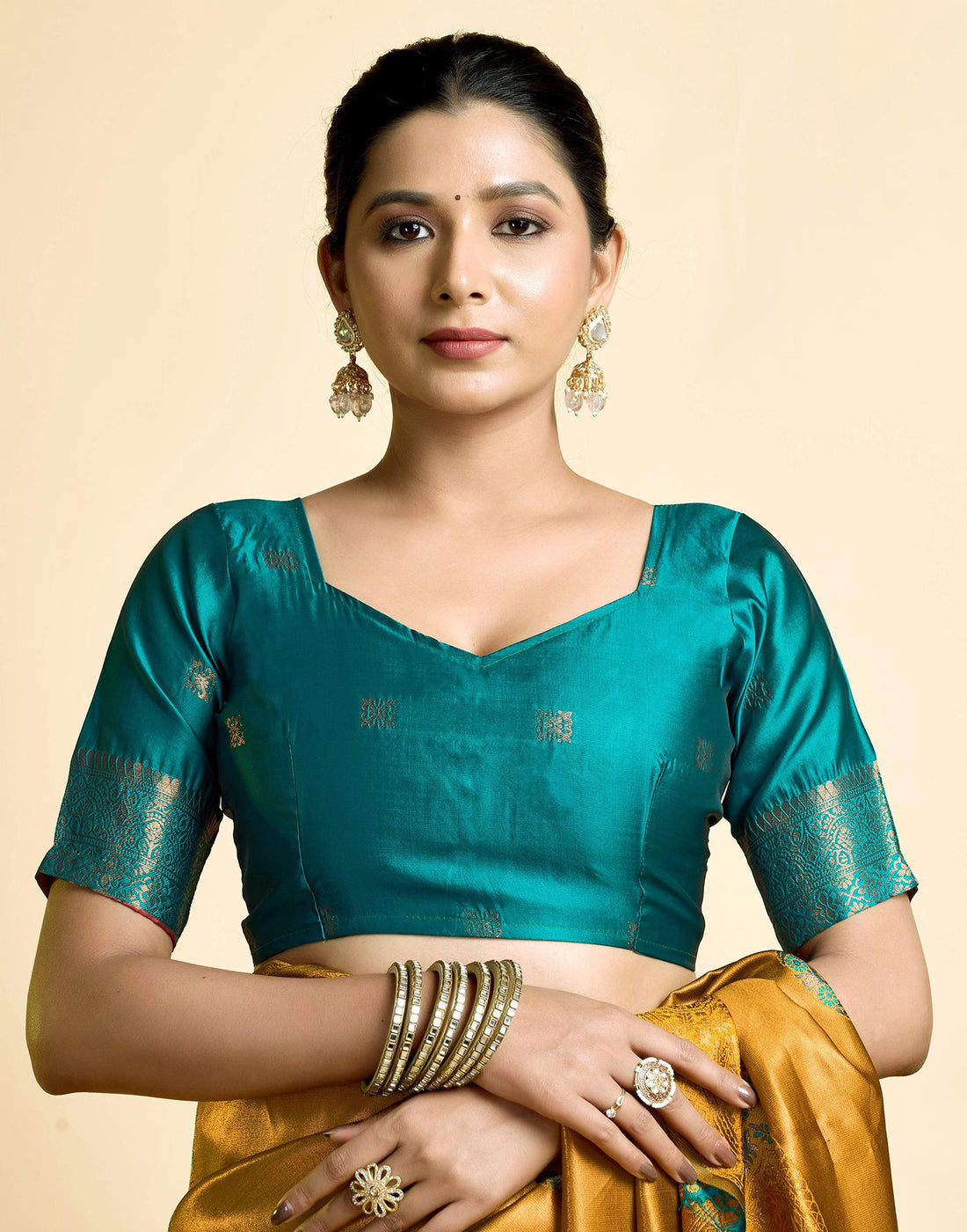 PANNUS Saffron Mirage Silk Saree