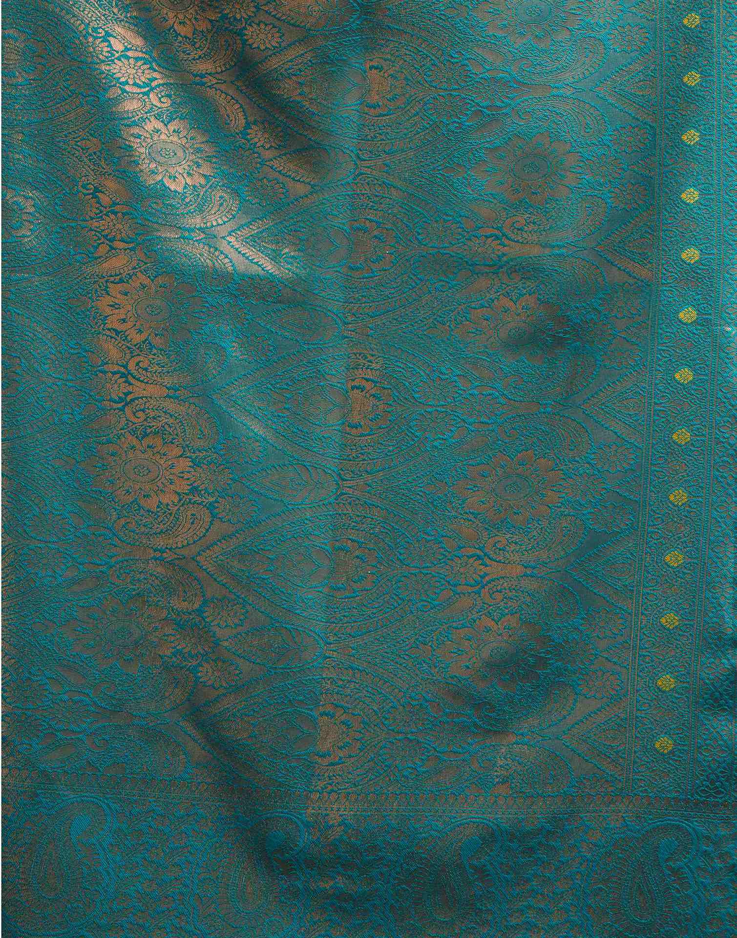 PANNUS Saffron Mirage Silk Saree