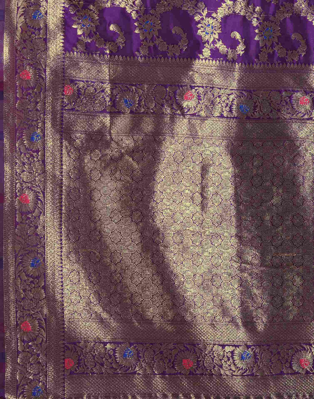 PANNUS Violet Royal Jaal Saree