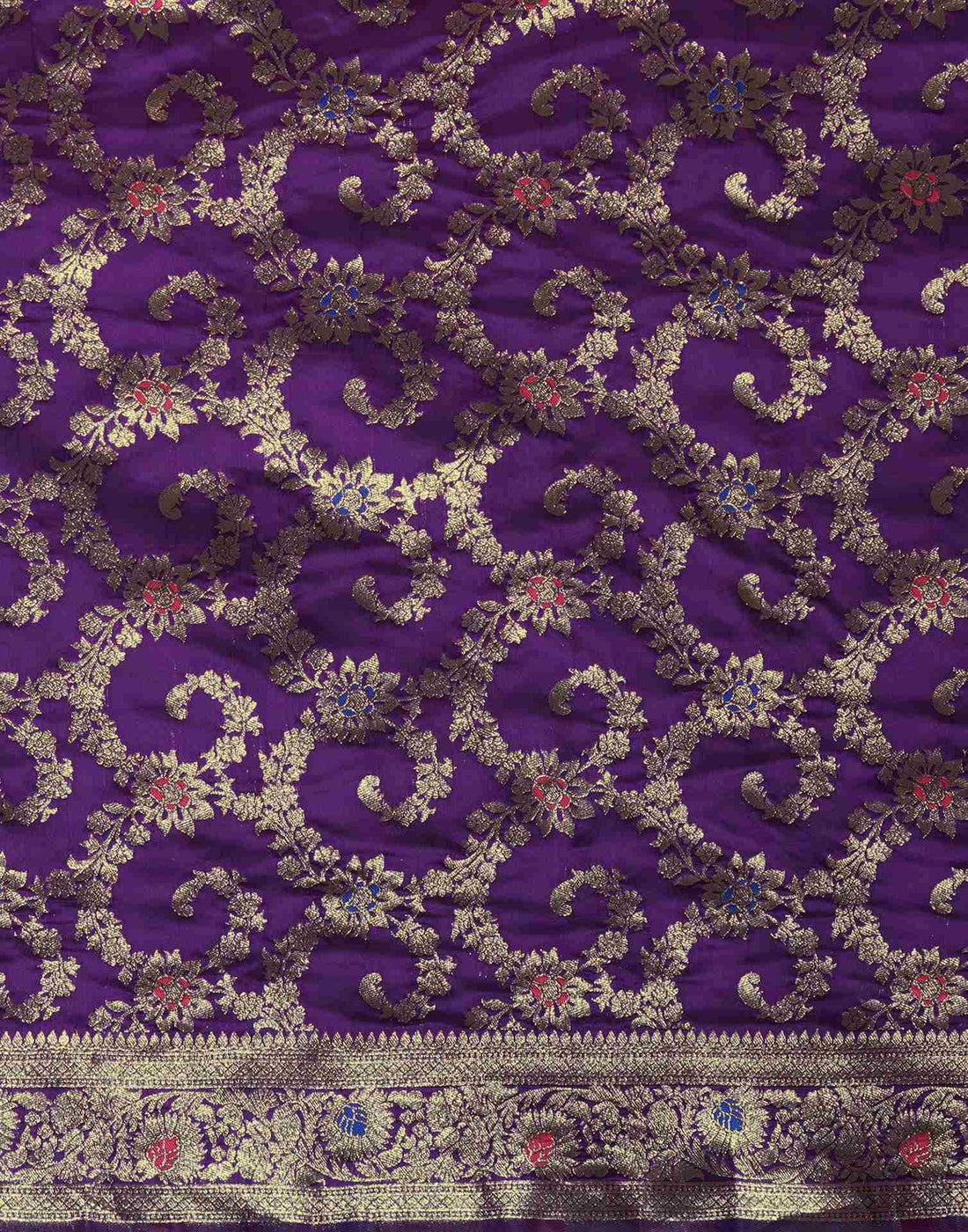 PANNUS Violet Royal Jaal Saree