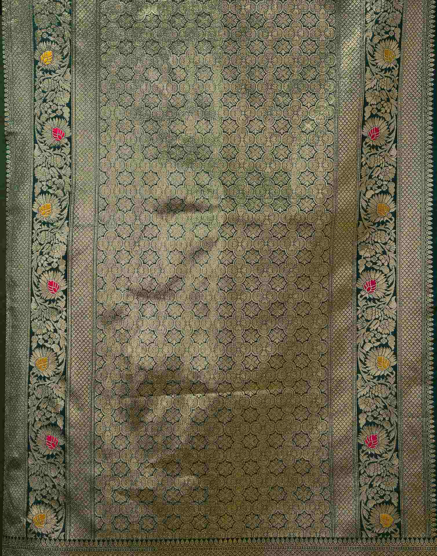 PANNUS Forest Green Glory Saree