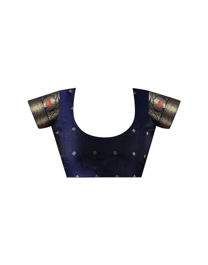 PANNUS Midnight Blue Jaal Saree