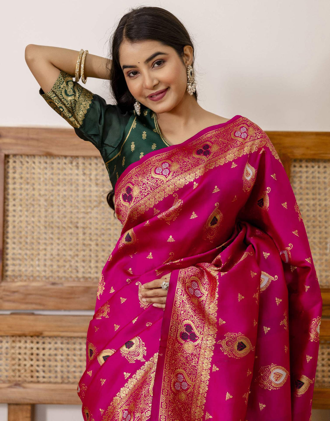 PANNUS Fuchsia & Emerald Brocade