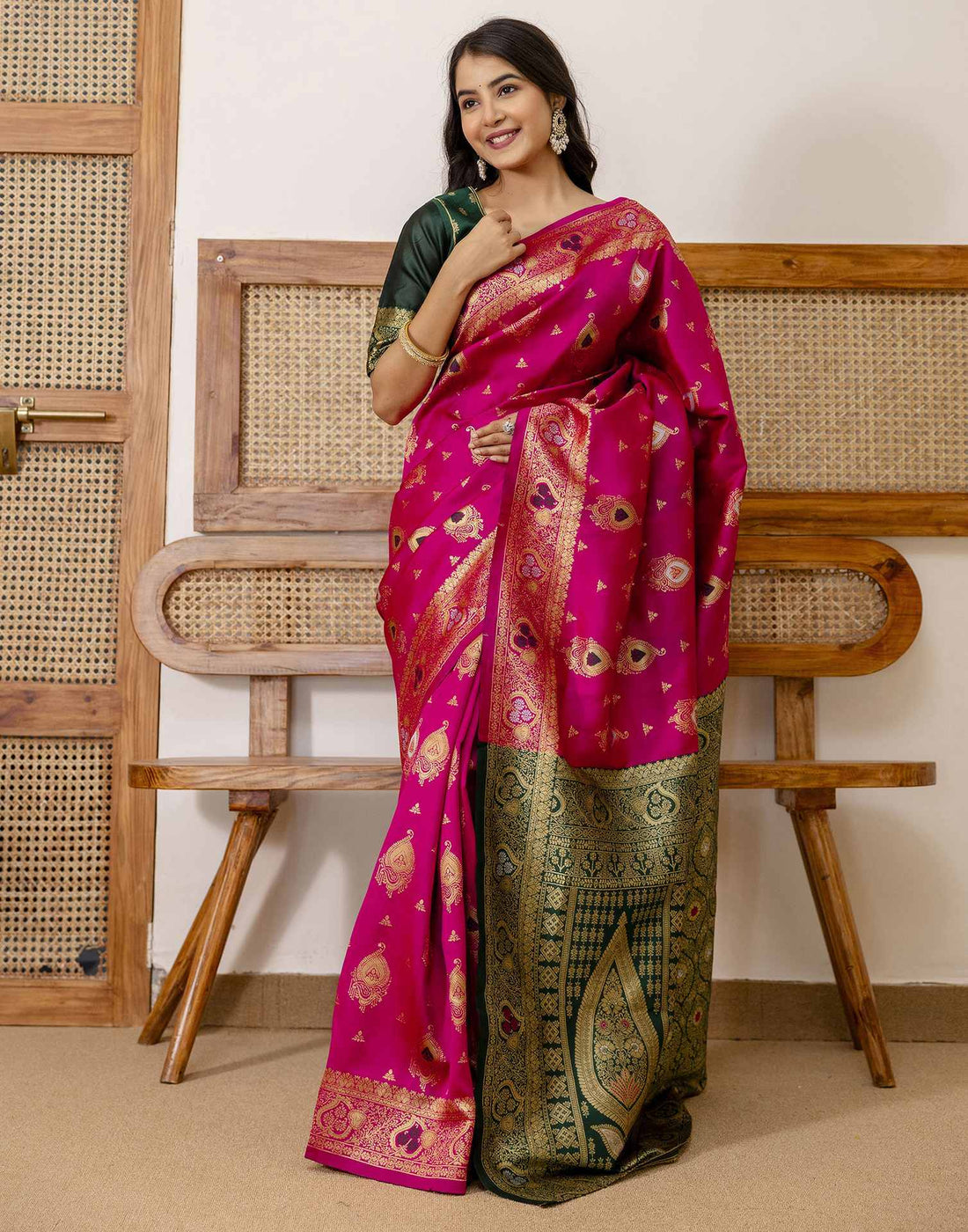 PANNUS Fuchsia & Emerald Brocade