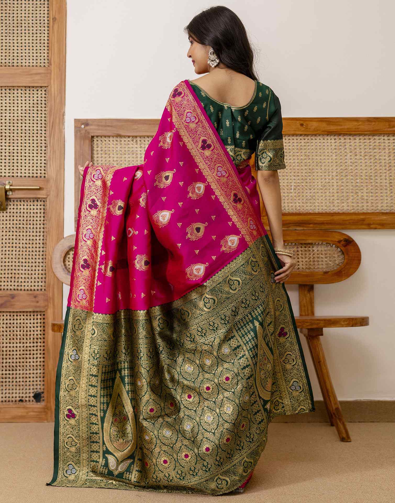 PANNUS Fuchsia & Emerald Brocade