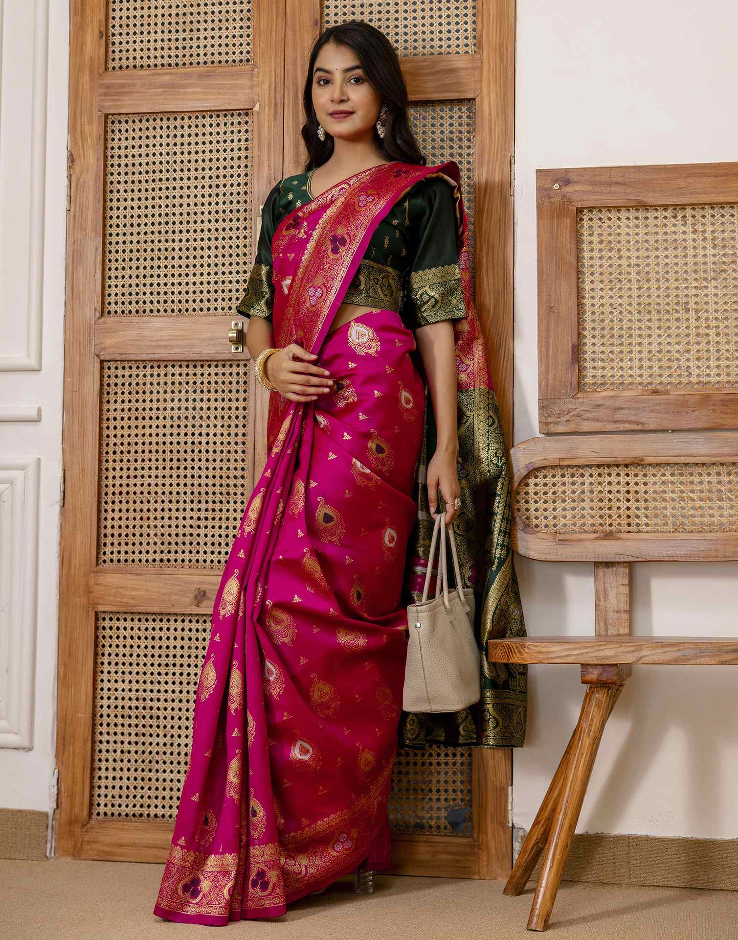 PANNUS Fuchsia & Emerald Brocade