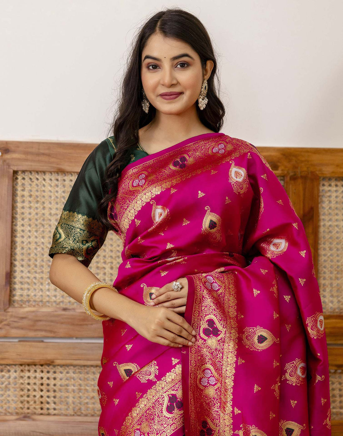 PANNUS Fuchsia & Emerald Brocade