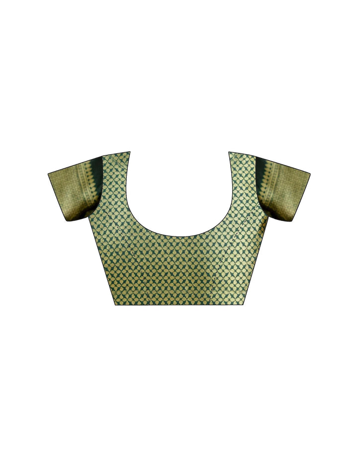 PANNUS Mint Brocade Diamond Saree